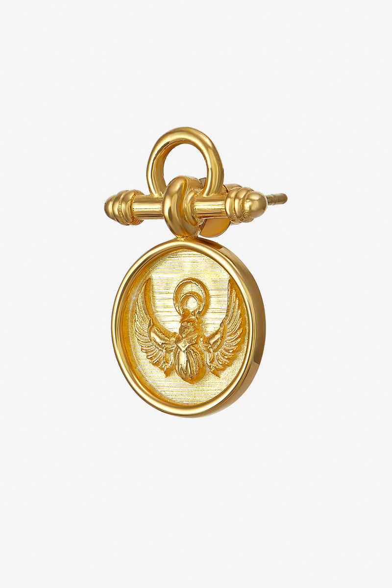 Earrings "Scarab" gold