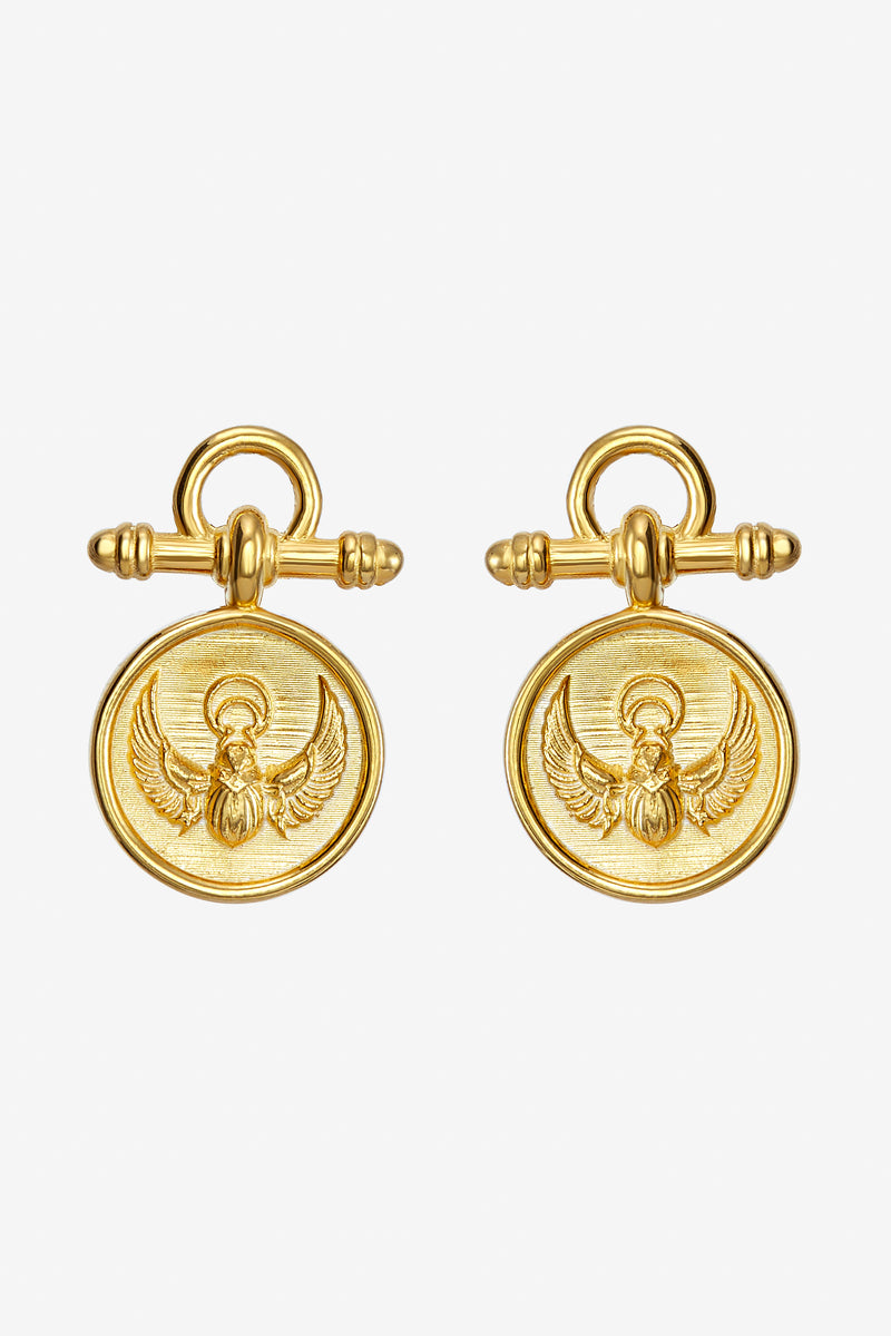 Earrings "Scarab" gold