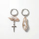 Earrings "Rose Pearl Sword"