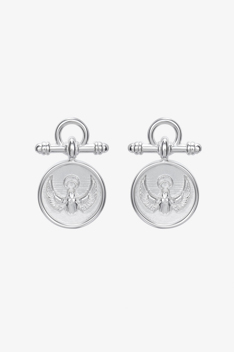 Earrings "Scarab" silver