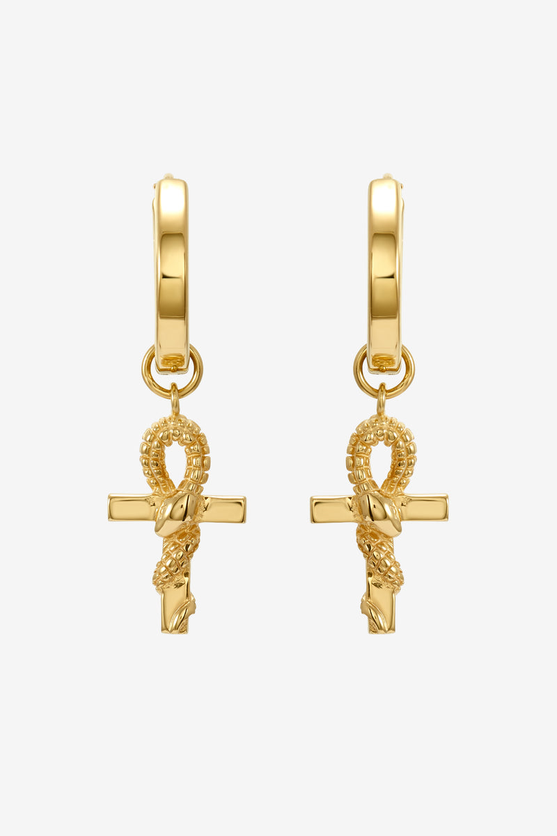 Earrings "ANKH" gold