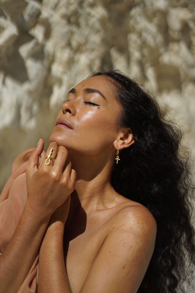 Earrings "ANKH" gold